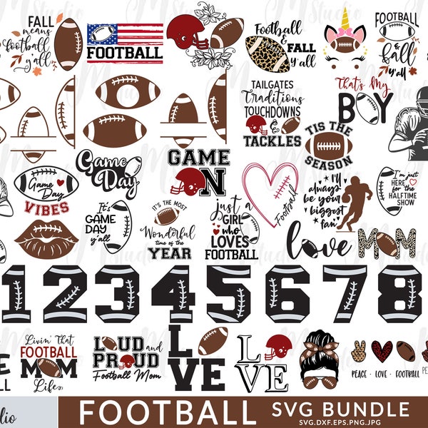 Football svg Bundle, Football Game Day svg, Funny Footbal Sayings, Football svg Designs, Football Mom Dad Sister SVG, Instant Download