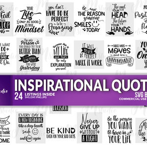 Pacote SVG de citações inspiradoras, para cricut e sillouette