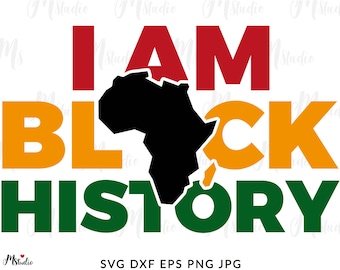 I am Black History SVG, Black History Month SVG, black woman svg, black lives matter, african american svg