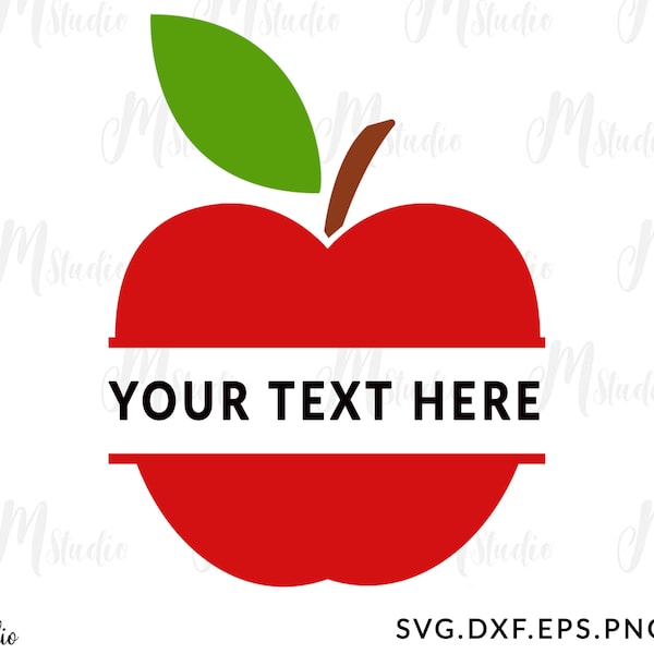 Apple Name Frame SVG, Teacher SVG, Apple Monogram Frame Svg, School Svg, Apple Svg, Back to school, Digital Download, Cricut, Silhouette