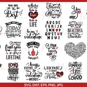 Valentine Quotes, New Quotes, Bundle Svg, Valentine Day, Love, Cut ...
