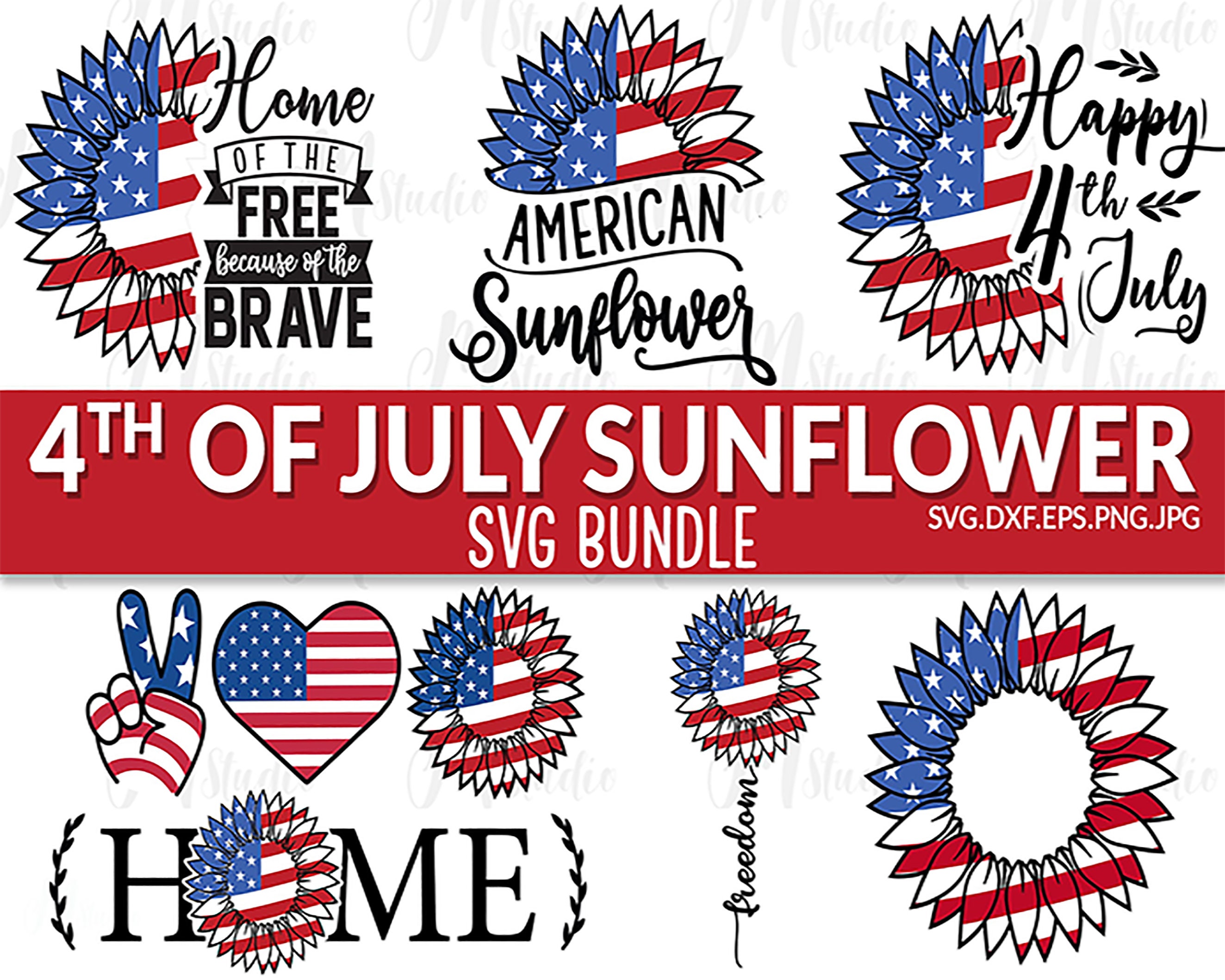Download Sunflower SVG Bundle Sunflower Monogram Svg Split Sunflower | Etsy