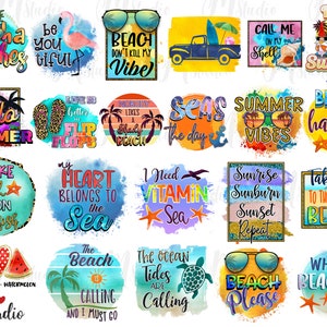 Summer Sublimation bundle, Hello Summer, Beach Life png, Vibes Peace, png Designs, Summer PNG, Sublimation File, Beach Bundle