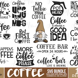 Coffee Quotes Svg Bundle, Coffee Svg, Love Iced Coffe, Mug Sayings Svg, Coffee Sayings, Mug Quote Svg, Png, Eps, Jpg, dxf, Cricut Digital