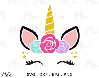 Unicorn Svg, Unicorn Face Svg, Unicorn Verjaardag Svg, Unicorn Png, Cut Unicorn Svg, Cute Unicorn Face Svg, Unicorn Cut File voor Cricut