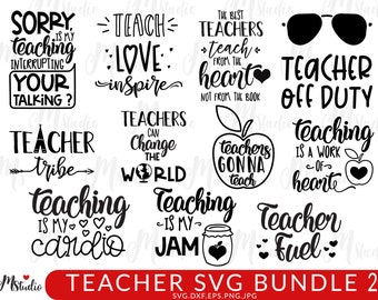 Bundle Svg enseignant, retour à l’école, enseignant Svg, enseignant vie Svg, enseignant png, svg de l’école, enseignant citation Svg, téléchargement immédiat