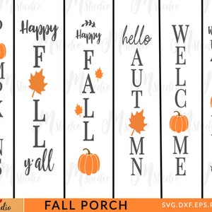 Fall Porch Sign SVG Bundle, Pumpkin Porch Sign SVG, fall svg, Welcome pumpkin, Digital Download, Cricut, Silhouette, cut files for cricut