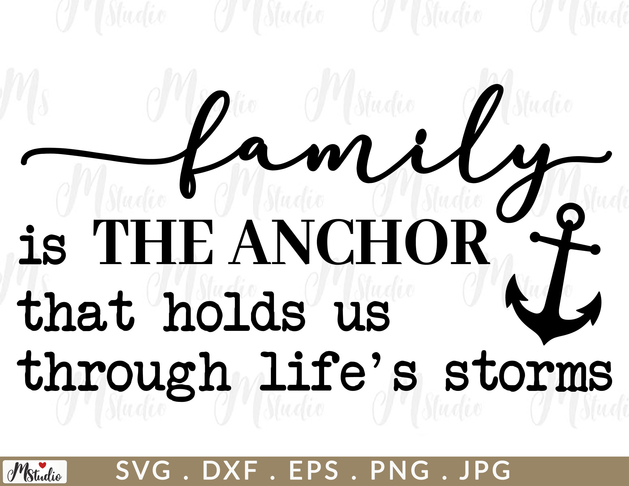 Family is the Anchor That Hold Us Through Life Storms SVG | Etsy