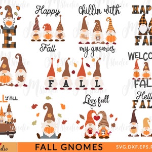 Fall Gnomes SVG, gnomes, Autumn Gnomes svg, fall svg, Kids Fall svg, girl fall svg, Digital Cut For Cricut.