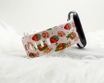 Strawberry Watch Band compatible with Apple Watch Fitbit Samsung