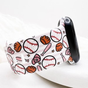 Baseball Watch Band compatible with Apple Watch Fitbit Samsung image 1