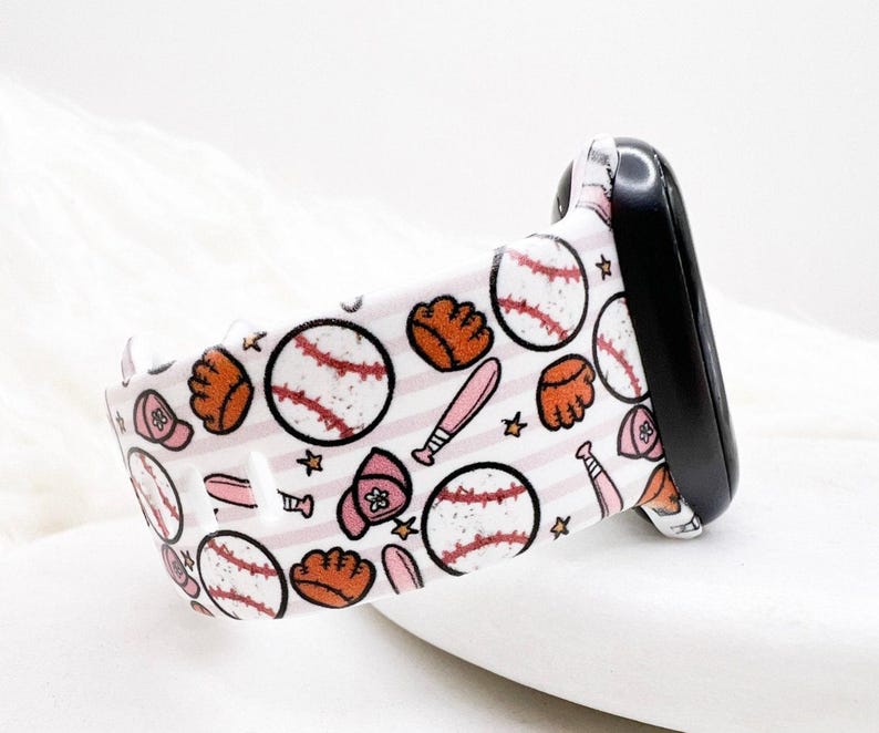 Baseball Watch Band compatible with Apple Watch Fitbit Samsung image 1
