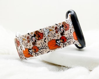 Halloween Strawberry Watch Band compatible with Apple Watch Fitbit Samsung