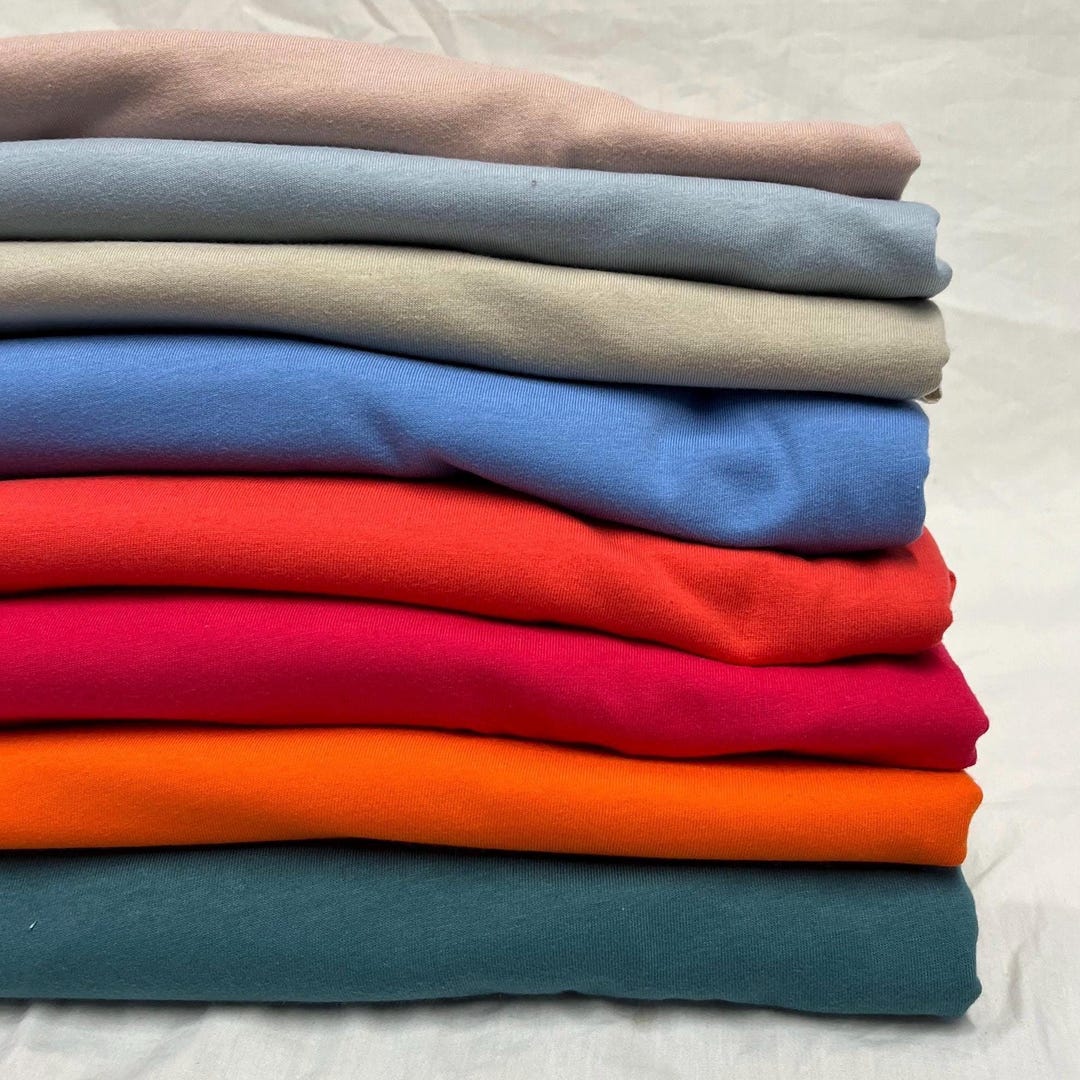 100% Cotton Knit Jersey Fabric for T-shirts Fabric by the Yard