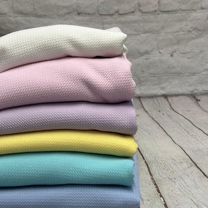 Pastel Bullet Stretch Fabric Spandex Solid Fabric  Textured fabric Bows fabric Liverpool fabric