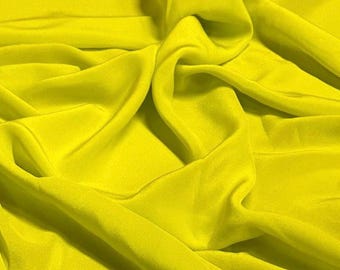 100% Silk Crepe De Chine CDC Fabric By The Yard Charteuse 54 inch