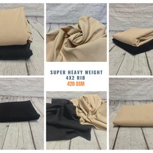 Super Heavy Weight 4 Way Stretch 4x2 Rayon Spandex Fabric By the Yard