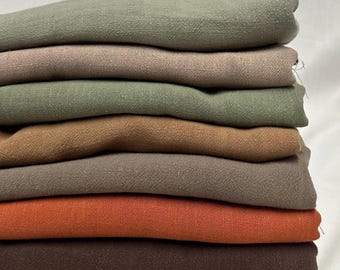 Rayon Linen Blend Soft Woven Fabric By The Yard 240 GSM