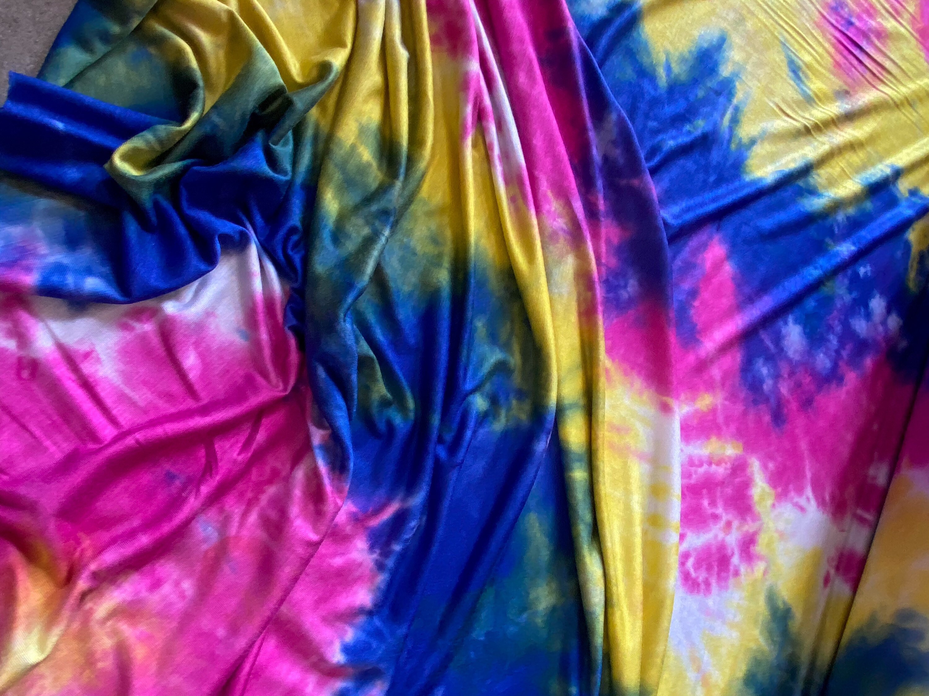 Rayon Spandex Tie Dye Bright Etsy