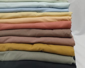 100% Cotton Jersey Knit Fabric by the Yard  Soft T-Shirt Weight, 60 Wide