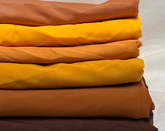 Nylon Spandex Tricot Solid Swimwear Activewear Fabric  By The Yard Dark Yellow Mustard Hues