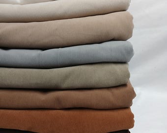 2 Way Stretch Corduroy Fabric By The Yard Polyester Solid Fall Fabric Neutral Colors