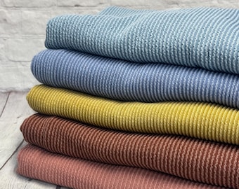 NEW COLORS! Texture Street  Rib Wave Knit Spandex Fabric By The Yard Urban Rib Cable Knit Spandex Texture Knit #9