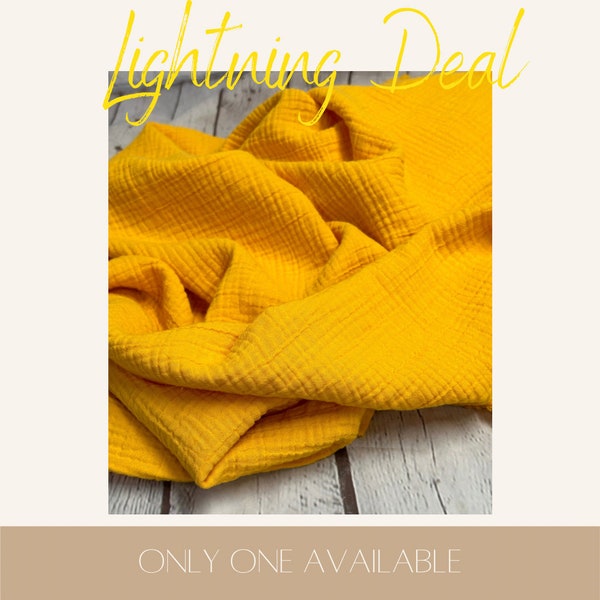 Daily Lightning Deal ! 1 Yard Heavy Double Cotton Gauze Sample Sale Bargain Deal