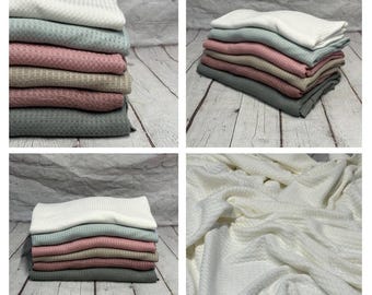 Gebreide trui met wafelpatroon op maat gesneden Soft Cosy thermisch gebreide babykleding, strikken