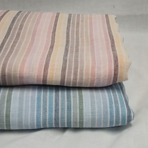 100% Baumwolle Double Gauze Multicolor Streifen