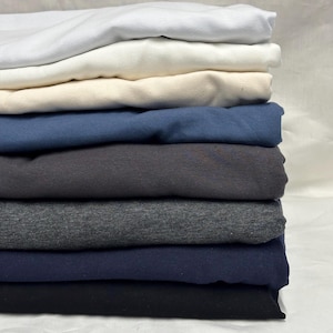 Ultra Soft 4 Way Stretch Cotton Spandex Jersey Knit Fabric By The Yard 200GSM Bodycon Bodysuit ShapeWear Base Colors #1