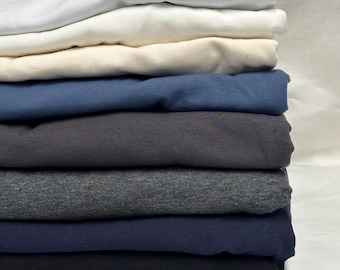 Ultra Soft 4 Way Stretch Cotton Spandex Jersey Knit Fabric By The Yard 200GSM Bodycon Bodysuit ShapeWear Base Colors #1