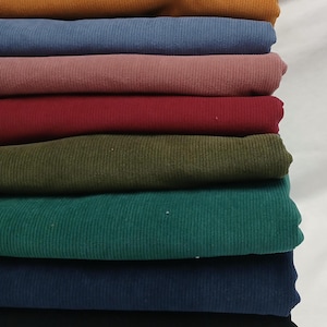 2 Way Stretch Corduroy Fabric By The Yard Polyester Solid Fall Fabric