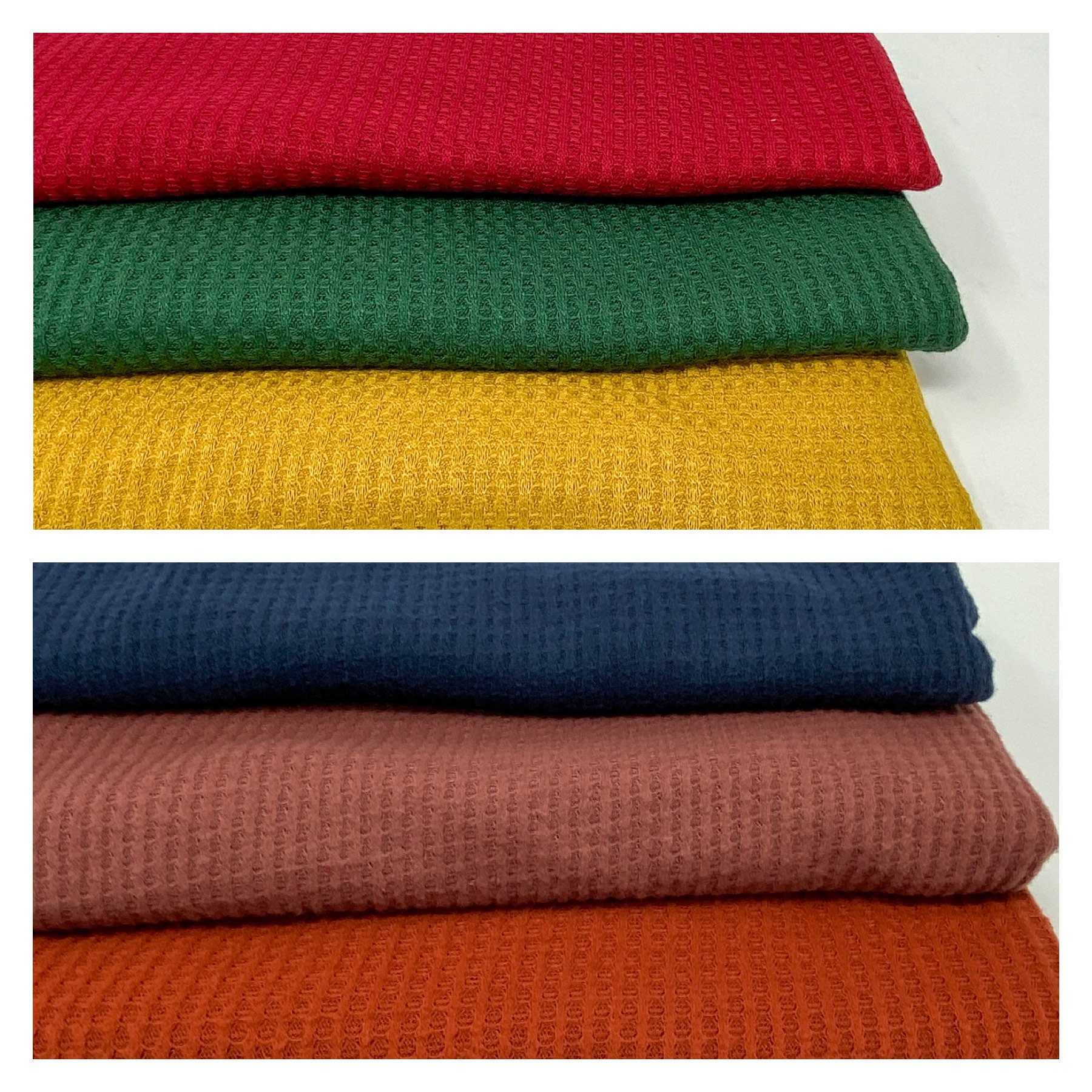 Soft Cozy Knit Waffle Fabric Brushed Fabric By The Yard For Etsy