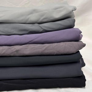 Nylon Spandex Tricot Solid Swimwear Activewear Fabric  By The Yard Grey Colors Hue
