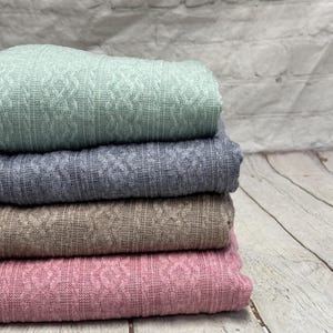 Heathered Cable Twist Braided Knit Sweater Knit Fabric By The Yard | 220 GSM Open Weave