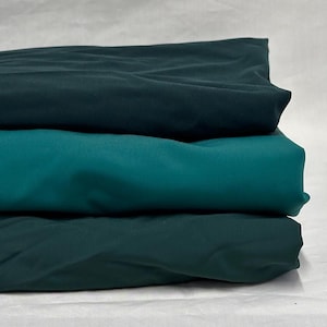 Nylon Spandex Tricot Solid Swimwear Activewear Fabric  By The Yard  Blue/Green Color Hue