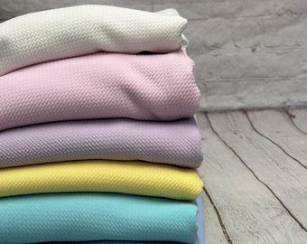 Pastel Bullet Stretch Fabric Spandex Solid Fabric  Textured fabric Bows fabric Liverpool fabric