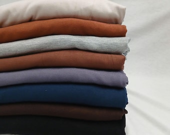 Super Heavy Weight 4-Way Stretch Bamboo Fabric| Soft Bamboo Spandex | Fabric By The Yard |  300 GSM Basic Color