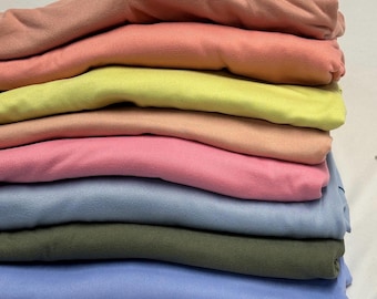 Tessuto DBP Tessuto in poliestere spazzolato doppio tagliato su misura Tessuto elasticizzato in jersey DBP morbido in poliestere elasticizzato 1 iarda tinta unita n. 7