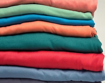 Tessuto DBP Tessuto in poliestere spazzolato doppio tagliato su misura Tessuto elasticizzato in jersey DBP morbido in poliestere elasticizzato 1 iarda tinta unita n. 6