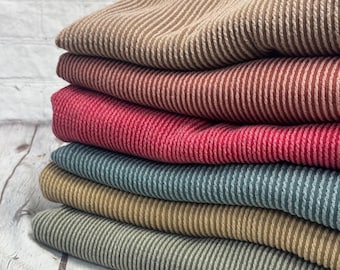 NEW COLORS! Texture Street  Rib Wave Knit Spandex Fabric By The Yard Urban Rib Cable Knit Spandex Texture Knit #6