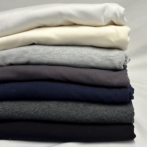 4-Way Stretch Soft Cotton Spandex Fabric Jersey Knit | Bestseller | Fabric By The Yard | Base Colors