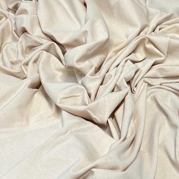 EOVEA - Cotton Spandex Fabric By The Yard - 4 Way Stretch Fabric - Cotton Jersey Knit Fabric - Stretchy Fabric - Cotton Jersey Fabric - T-Shirt Fabric