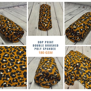DBP Leopard Cheetah Animal Rust Print Fabric By The Yard Double Brush Poly Print Soft Butter Fabric