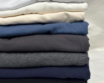 Ultra Soft 4 Way Stretch Cotton Spandex Jersey Knit Fabric By The Yard 200GSM Bodycon Bodysuit ShapeWear Base Colors #1