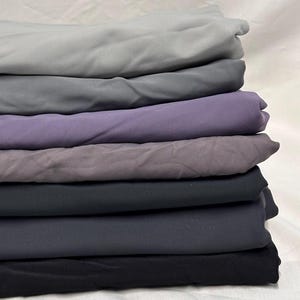 Nylon Spandex Tricot Solid Swimwear Activewear Fabric  By The Yard Grey Colors Hue