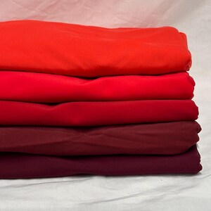 Nylon Spandex Tricot Solid Swimwear Activewear Fabric  By The Yard  Red Hues