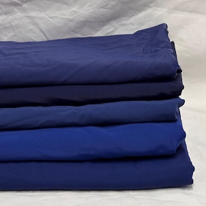 Nylon Spandex Tricot Solid Swimwear Activewear Fabric  By The Yard Dark Blue Shades Hue