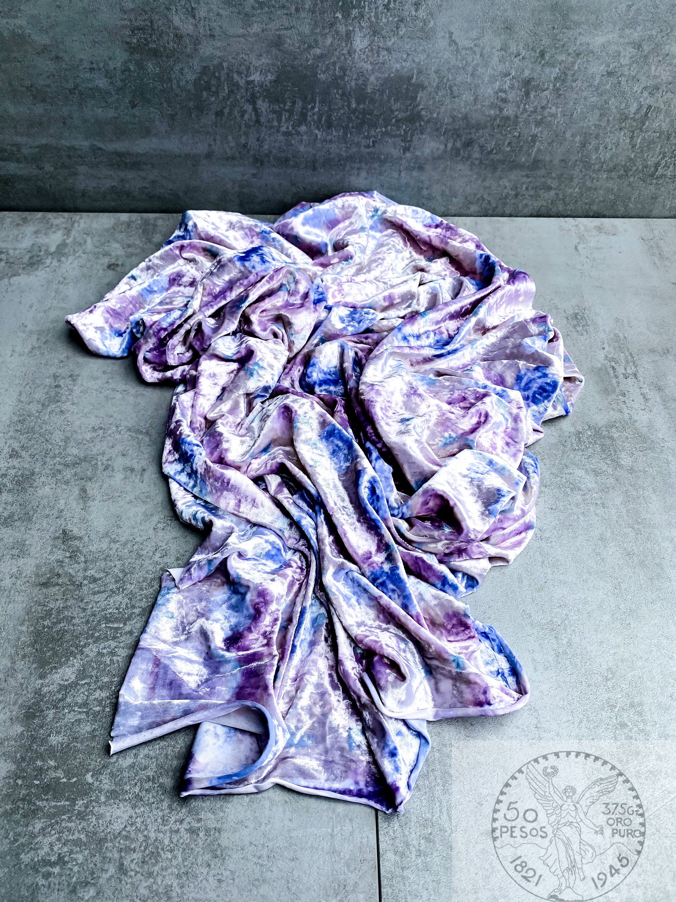 Crushed Velvet Tie Dye Floral Fabric by The Yard Perfect For Etsy
